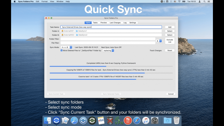 free file sync for mac